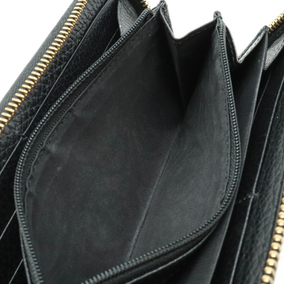 Gucci GG Marmont Petit Round Zipper Leather Wallet Black - Picture 6 of 7